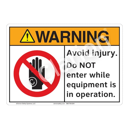 ANSI/ISO Compliant Warning/Do Not Enter Safety Signs Indoor/Outdoor Aluminum (BE) 12 X 18